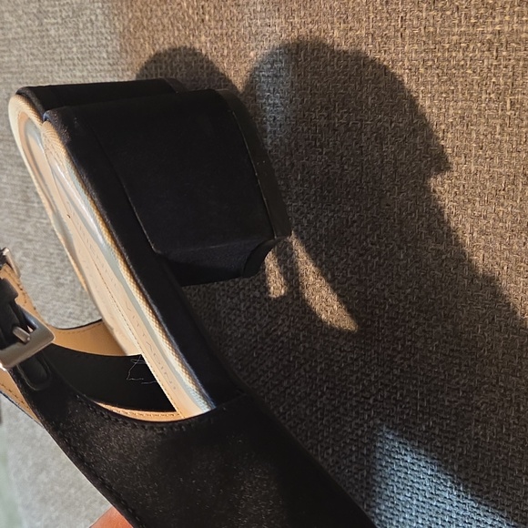 adrienne vittadini Gizzi shoes block heels Sling Back Size 8 - Picture 5 of 7